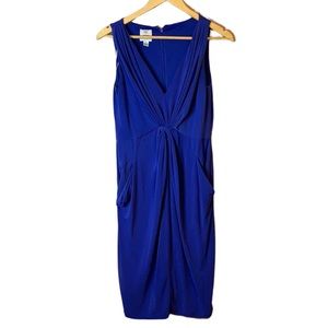 SLEEVELESS CINCHED BLUE DRESS w/ POCKETS!!